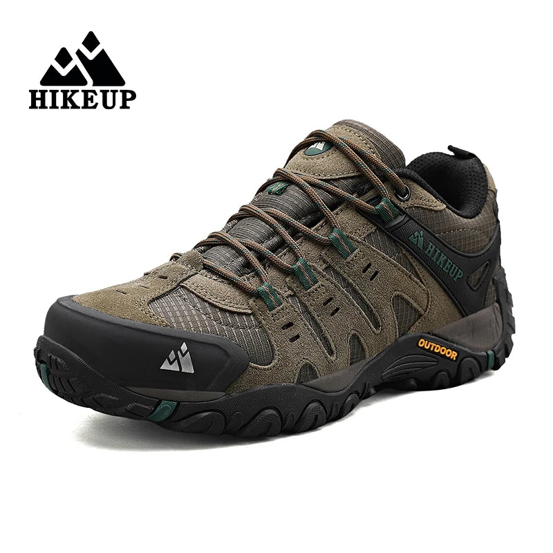 HIKEUP Men's Suede Leather Hiking Shoes – Outdoor Trekking